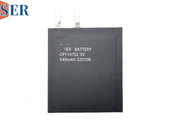 Pin LiMNO2 siêu mỏng 3.0V CP114752 Pin Lipo chính
