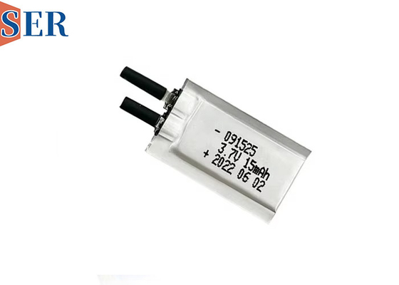 Tùy chỉnh 3.7V tế bào túi siêu mỏng 091525 pin polymer lithium sạc cho các thiết bị đeo