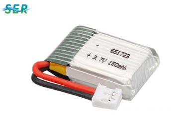 Pin Drone RC nhỏ 3.7v 150mah Lipo Cell 651723 Tốc độ cao 15C cho X2 RC Quadcopter