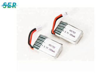 Pin Drone RC nhỏ 3.7v 150mah Lipo Cell 651723 Tốc độ cao 15C cho X2 RC Quadcopter