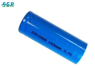 Tế bào pin Li Ion đỉnh phẳng, Pin sạc Lithium Ion 3.7V 1400mAh 18500