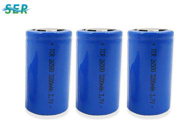 Dung lượng cao Pin Li Ion có thể sạc lại 3.7V 3200mAh D Kích thước 26500 Tế bào hình trụ cho đèn flash