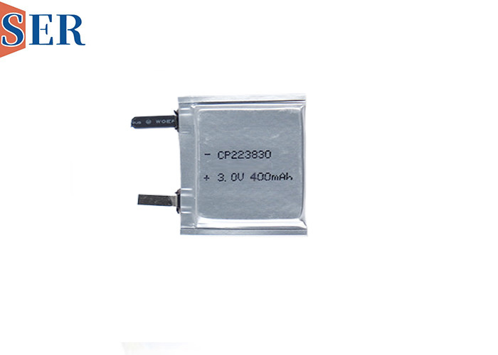 Ứng dụng tùy chỉnh không sạc pin túi LiMnO2 pin CP223830 3.0V 400mAh cho thiết bị đeo