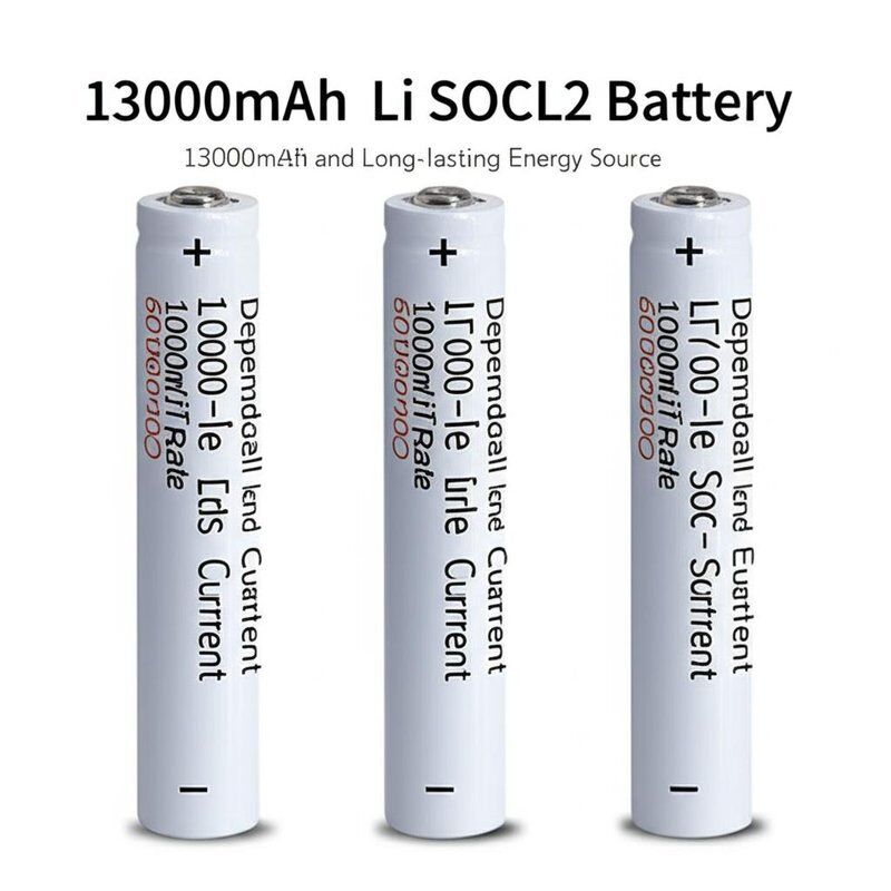 13000mAh Li SOCL2 Pin 2% Tỷ lệ tự sống 600mA Điện xung Nguồn năng lượng đáng tin cậy và lâu dài