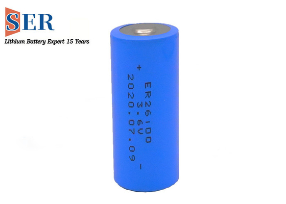 26 * 100mm Li-SOCL2 pin ER26100 ER261020 Năng lượng cao xung hiện tại 600mA -40-165 ° C nhiệt độ cao pin