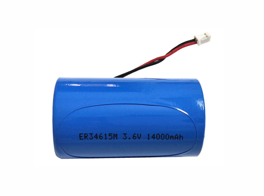 3.6 Vôn 14AH Li SOCL2 Pin Lithium D Kích thước ER34615M / W200A ER34615M / W200C ER34615M-T1 Với đầu nối dây dẫn