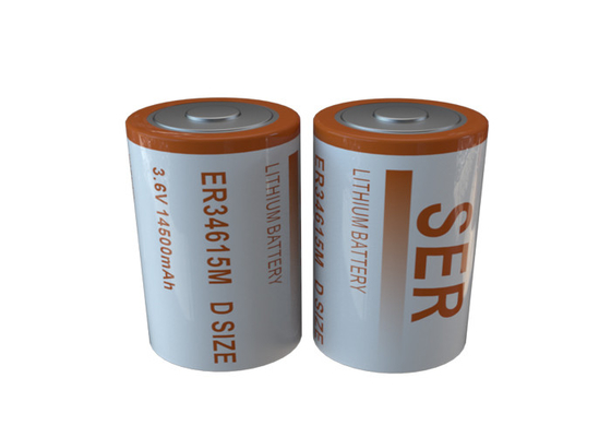 ER34615M 3.6V D Kích thước Pin LiSOCL2 Pin Lithium Thionyl Clorua có rãnh thoát nước cao