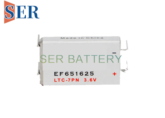 EF651625 3.6Volt LISOCL2 Pin lăng trụ LTC-3PN có đầu cuối chân