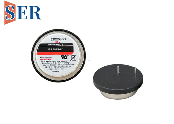 ER22G68 LiSOCl2 Pin Wafer Cells Loại khóa 3.6V Không thể sạc lại