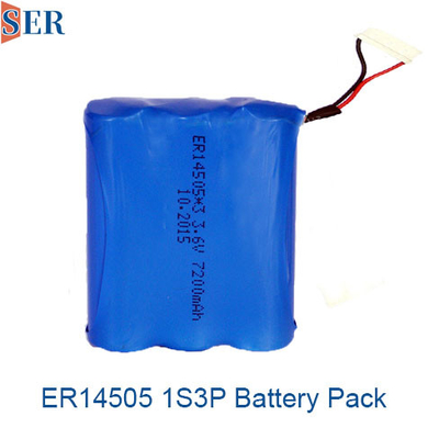 ER14505 Li SOCL2 Pin 1S3P 3.6V 7.2V 10.8V ER 2 / 3A Kích thước 2 / 3A Pin Lithium Metal